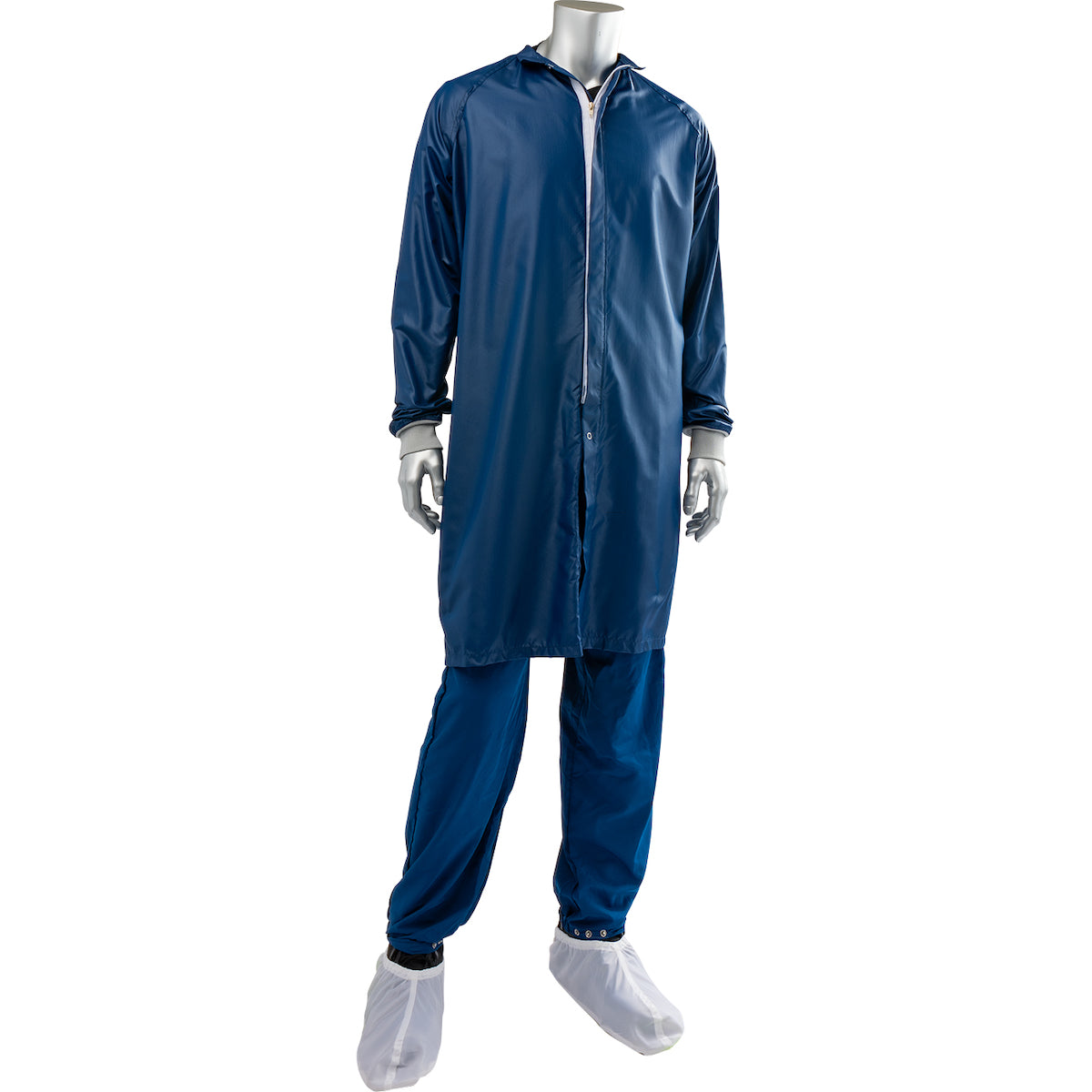 Uniform Technology CFRZC-68NV Cleanroom Frock Polyester ESD Navy