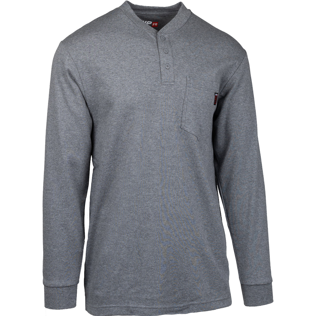PIP 385-FRHN FR Long Sleeve Henley Cotton Gray
