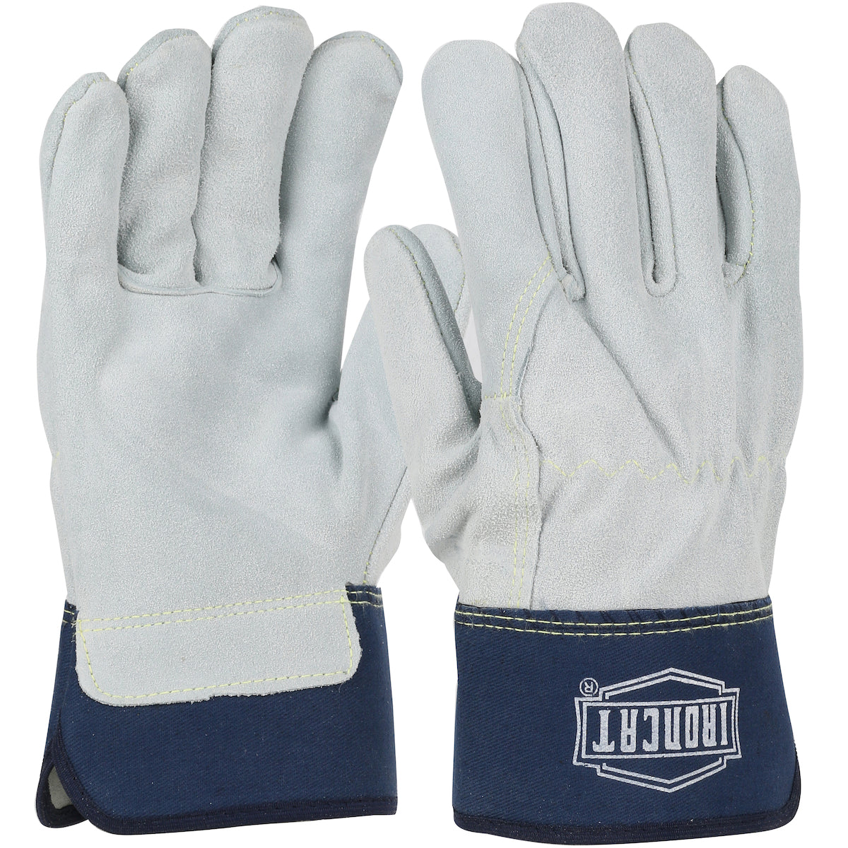 Ironcat IC6 Welding Gloves Full Leather Back Split Cowhide Navy