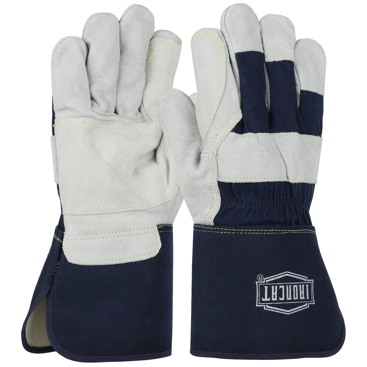 Ironcat IC8DP Welding Gloves Double Palm Cowhide Navy