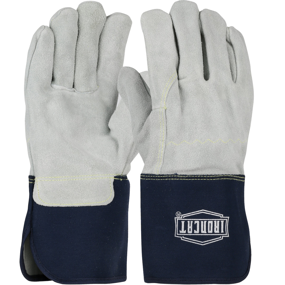Ironcat IC9 Welding Gloves Full Leather Back Navy