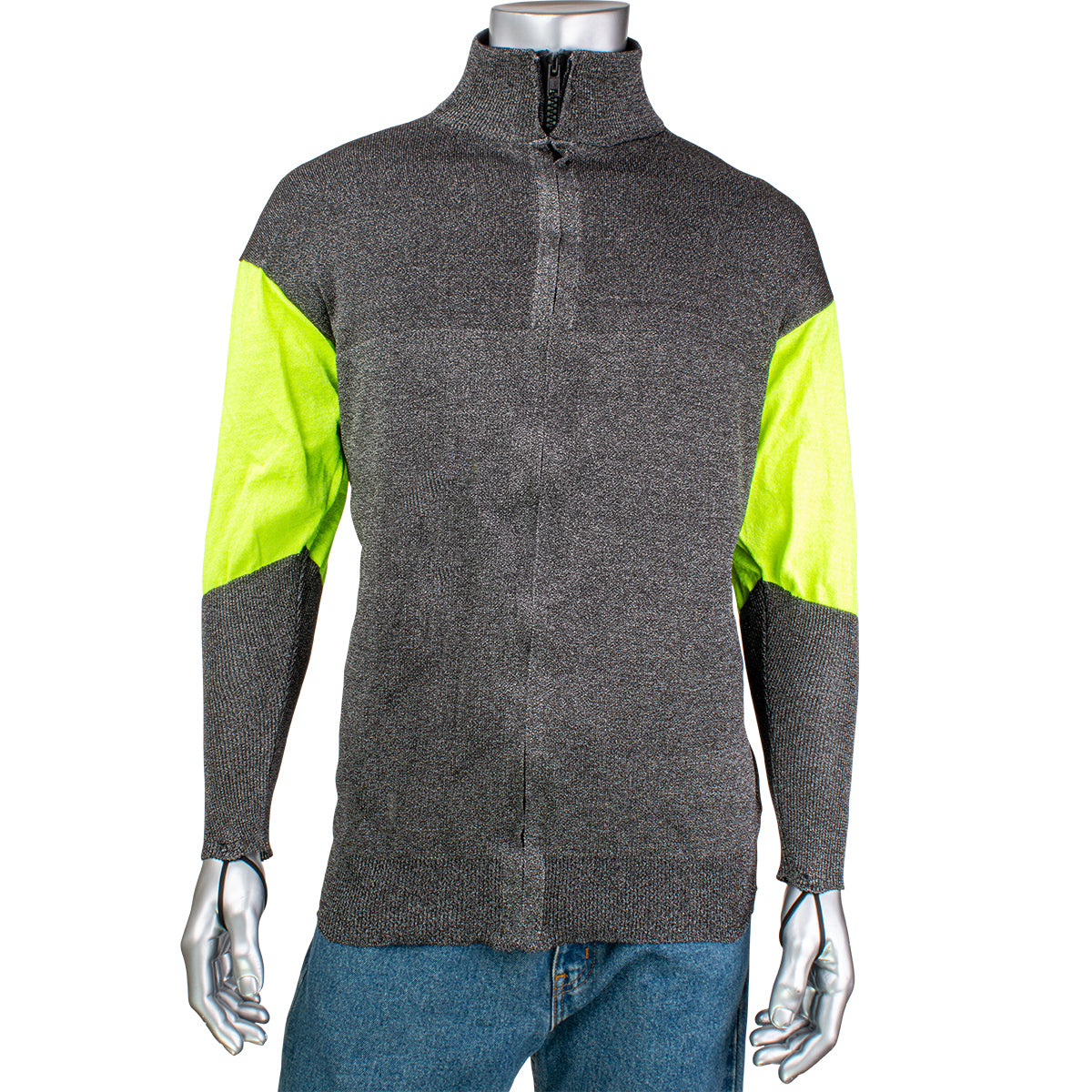 Kut Gard J100SP Cut Resistant Jacket ATA Blended Hi-Vis Dark Gray