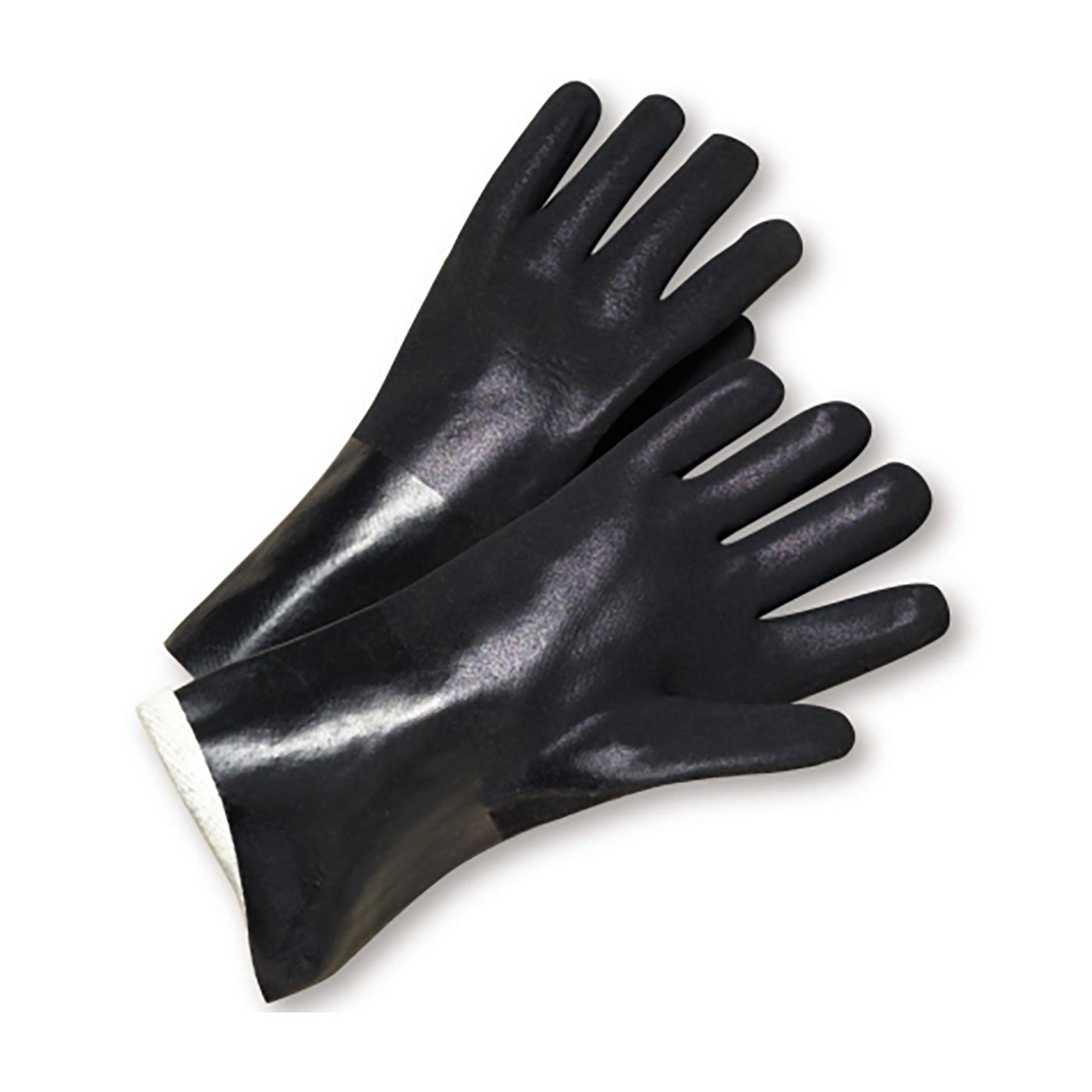 PIP J1017RF PVC Dipped Chemical Resistant Gloves Black