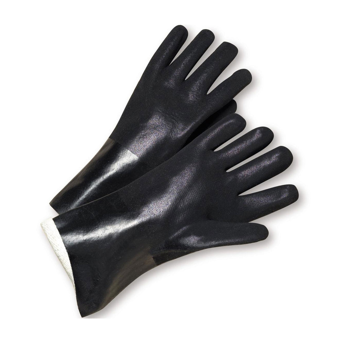 PIP J1027RF PVC Dipped Chemical Resistant Gloves Black