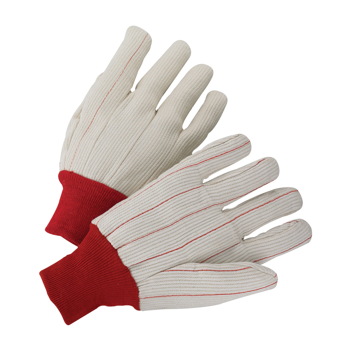 PIP K81SCNCRI Cotton Work Gloves Double Palm Red