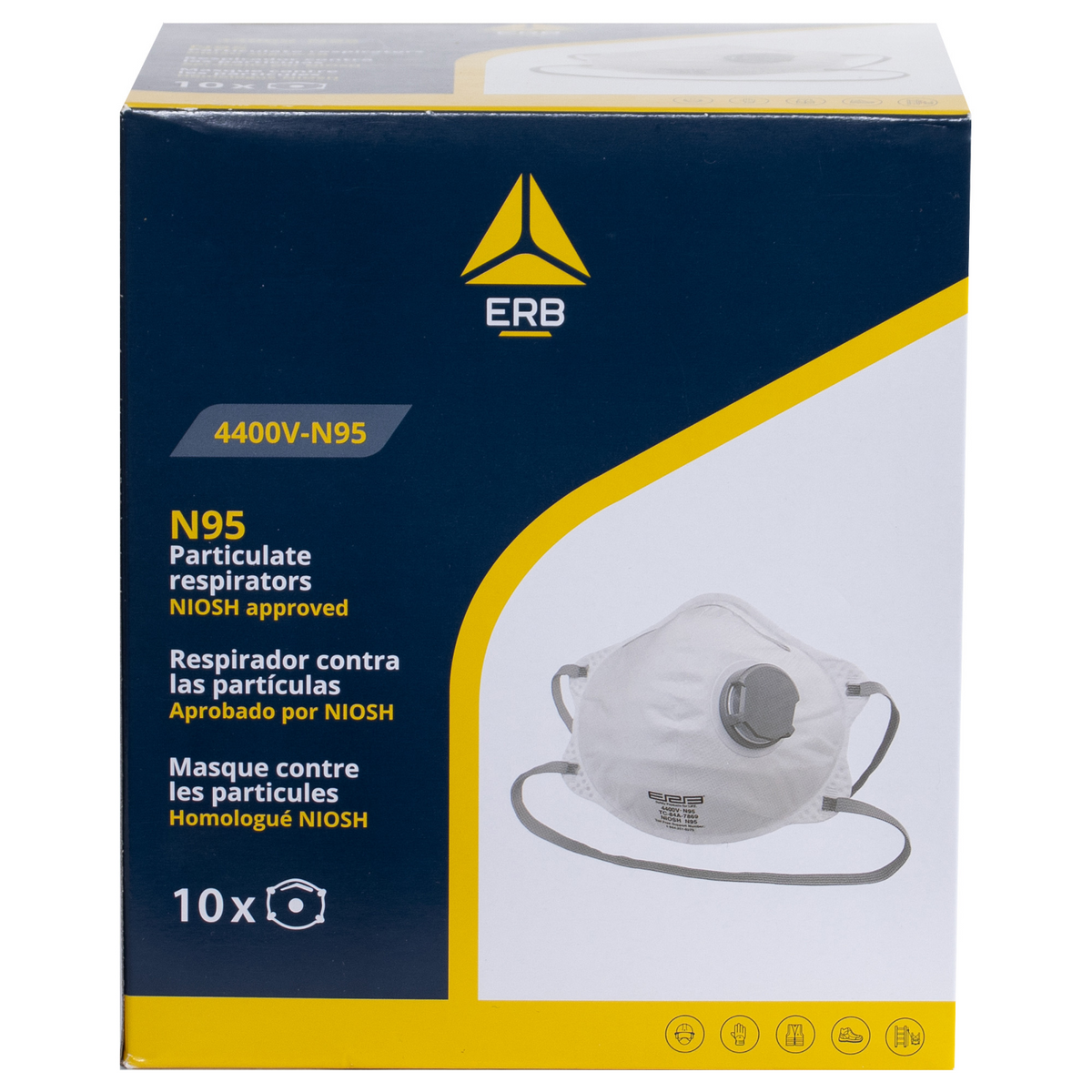 4400V N95 Particulate Respirator with Valve - Box of 10
