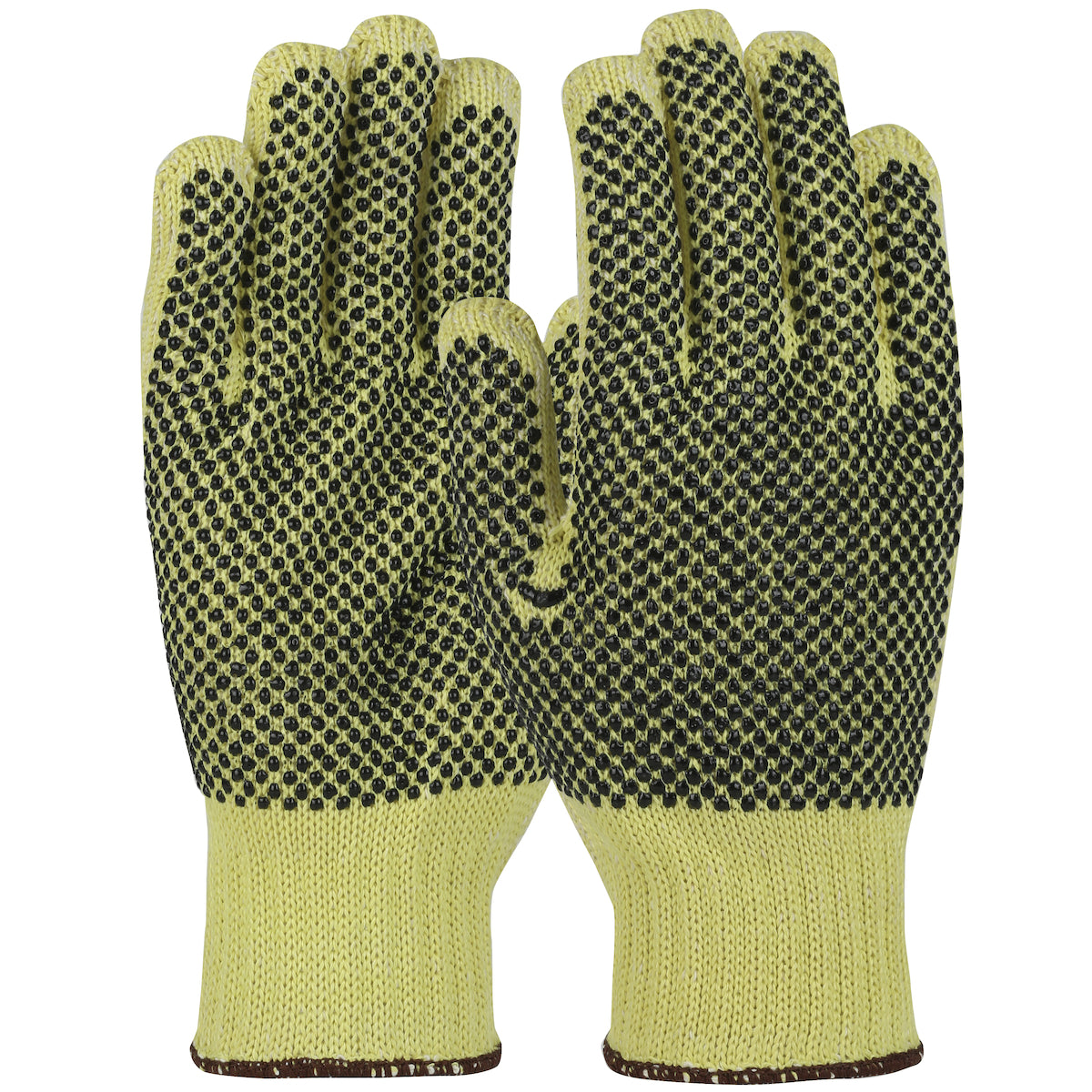 Kut Gard MATA25PL-PD2 Cut Resistant Gloves ATA Cotton PVC Grip Yellow