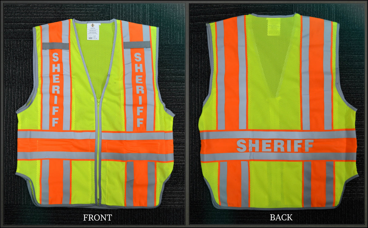Style 1260 High Visibility Vest with Two-Tone Striping, ANSI Class 2, Hi-Viz Yellow