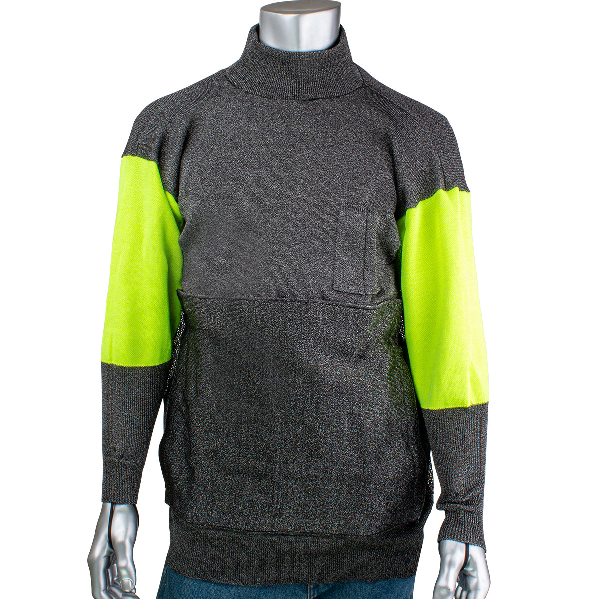 Kut Gard P190BP Cut Resistant Pullover Removable Patch Hi-Vis Dark Gray
