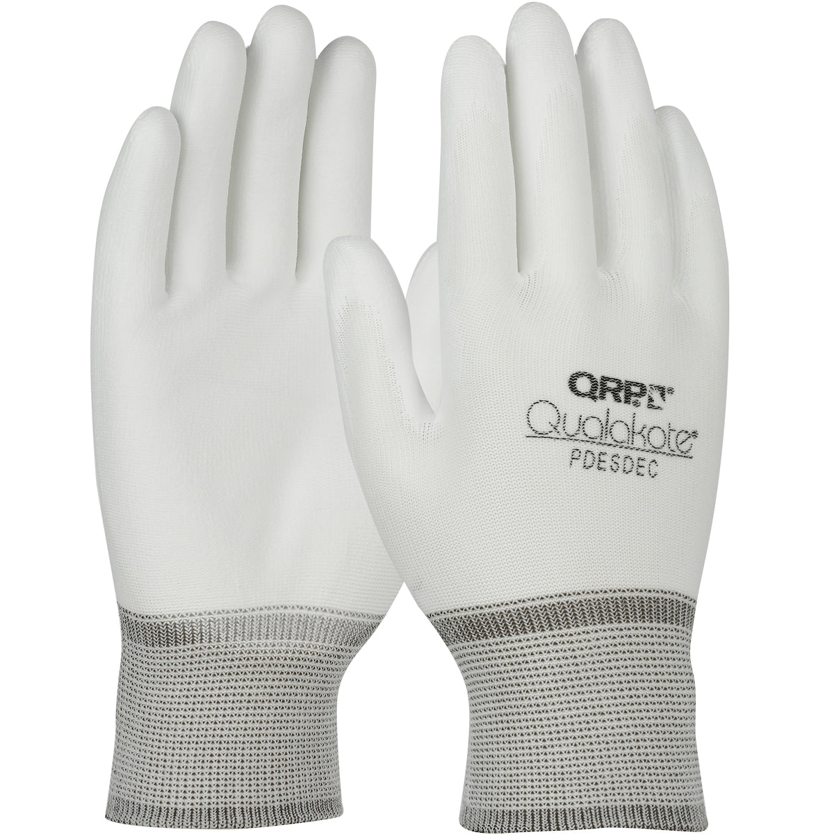 QRP PDESDEC Cleanroom Gloves Nylon PU Coated White