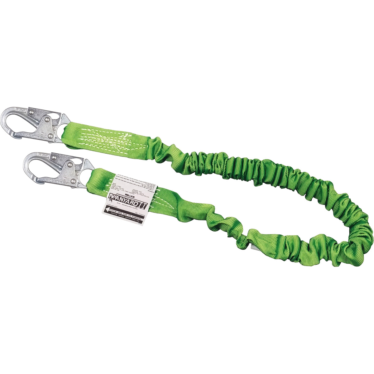 Miller® 216M-Z7 Single Leg Stretchable Shock-Absorbing Lanyard, with Locking Snap Hooks