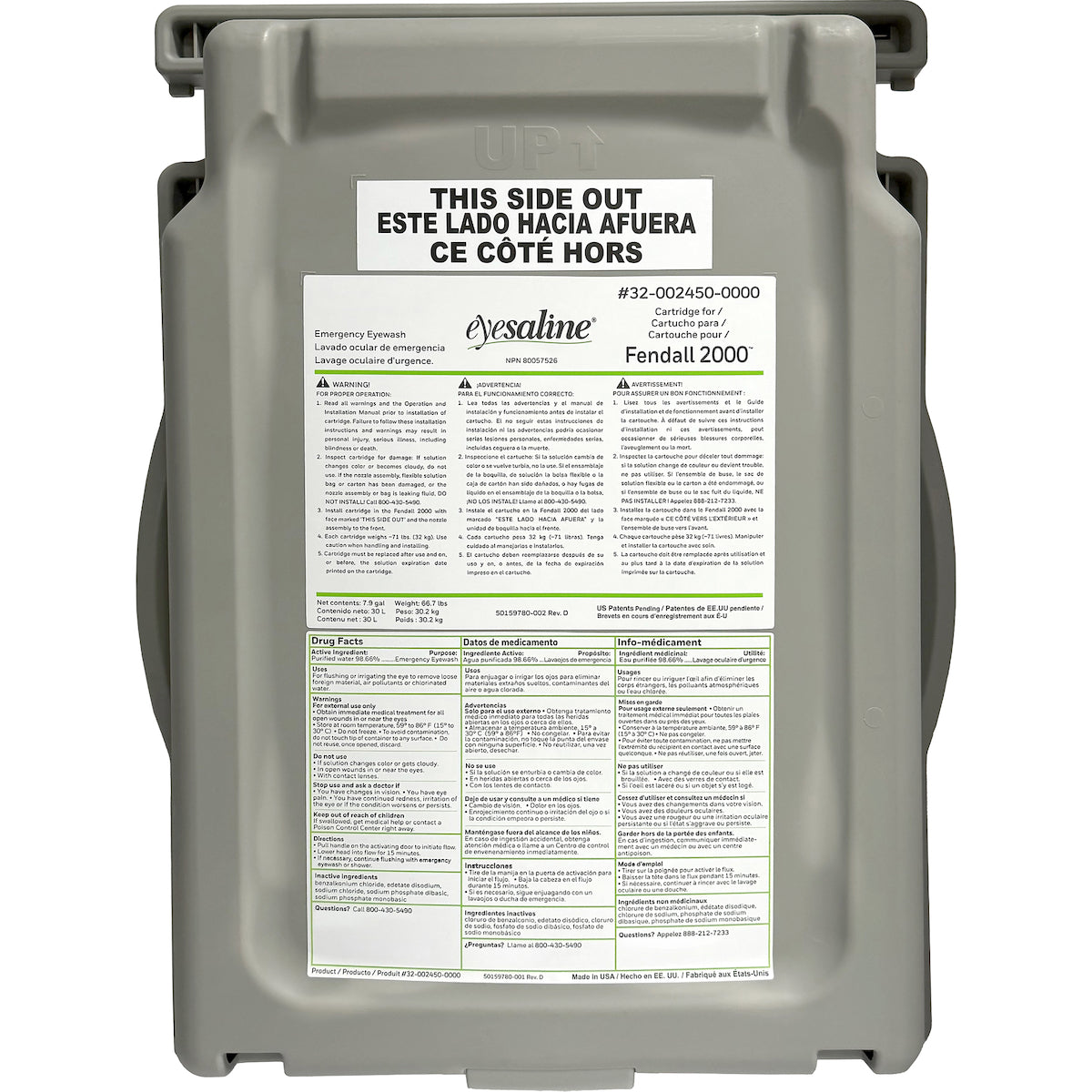 Fendall 320024500000 Replacement Cartridge for Eyewash Station Green