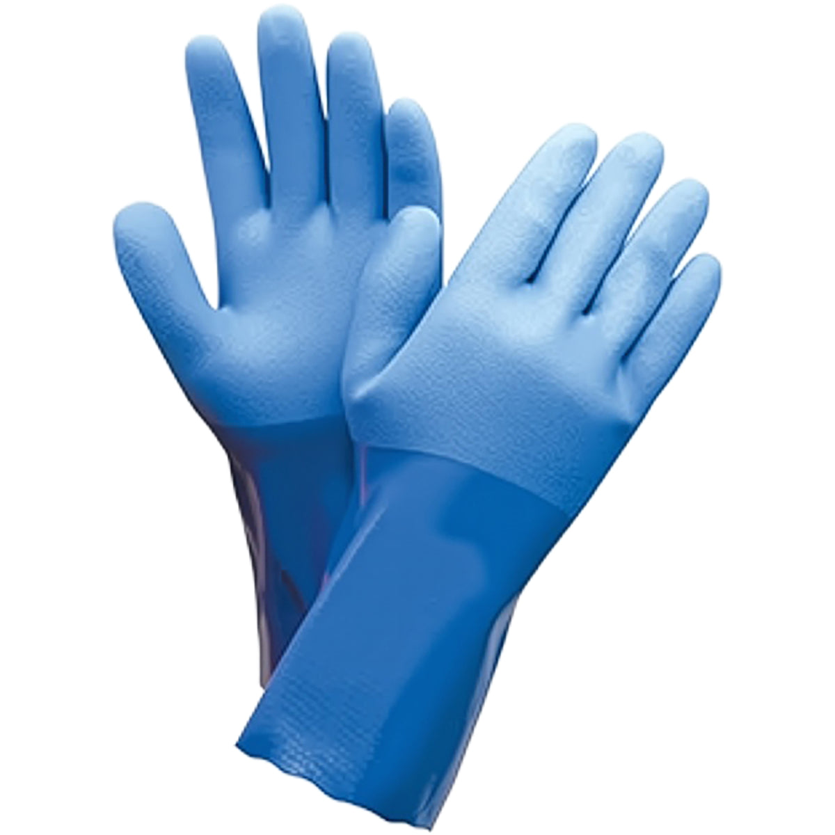 Assurance 660 Chemical Resistant Gloves PVC Interlock Liner Blue