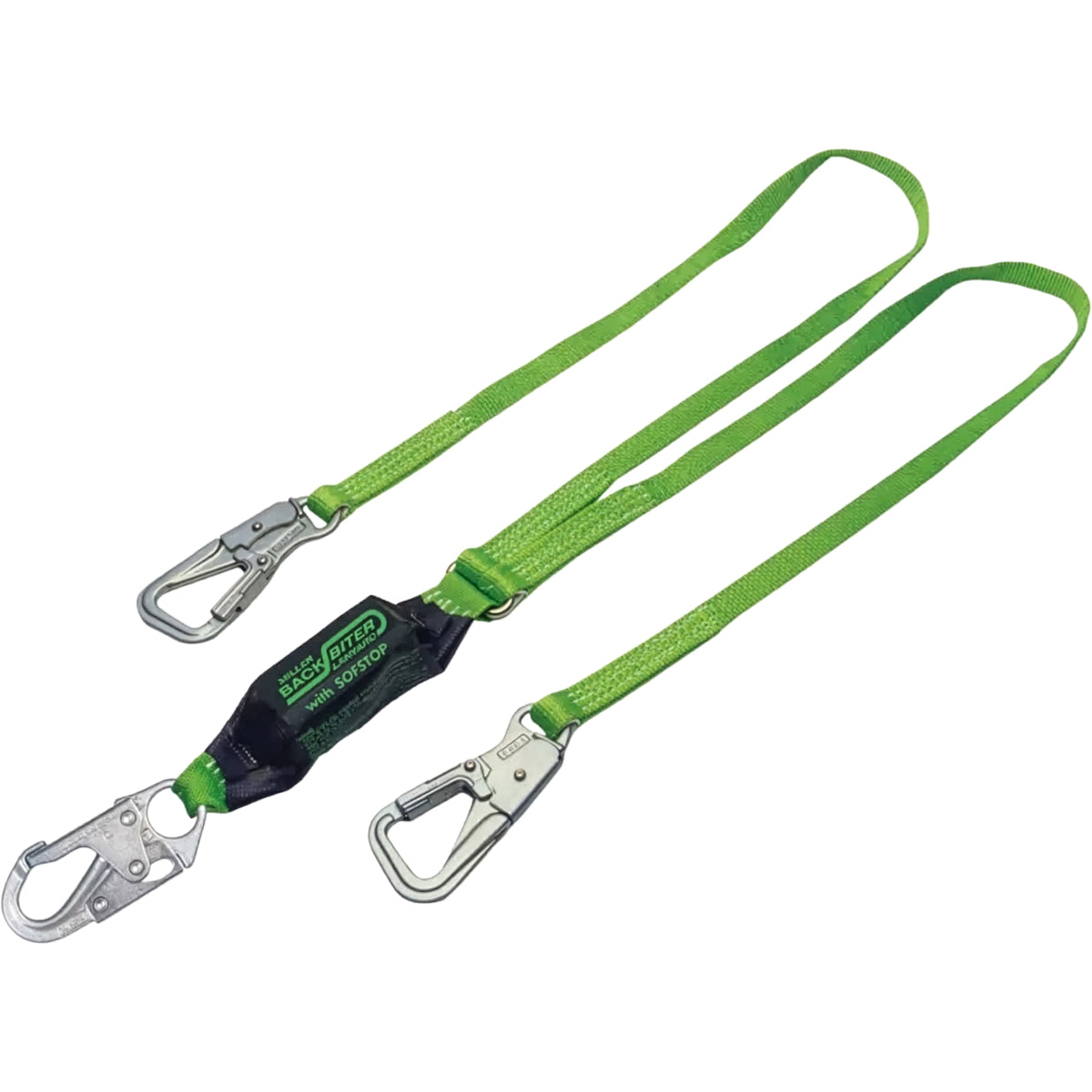 Miller® 8798B Tie-Back Kevlar Webbing Welding Lanyard, with SofStop® Energy Absorber, Miller 5K® Snap Hook and Locking Snap Hook