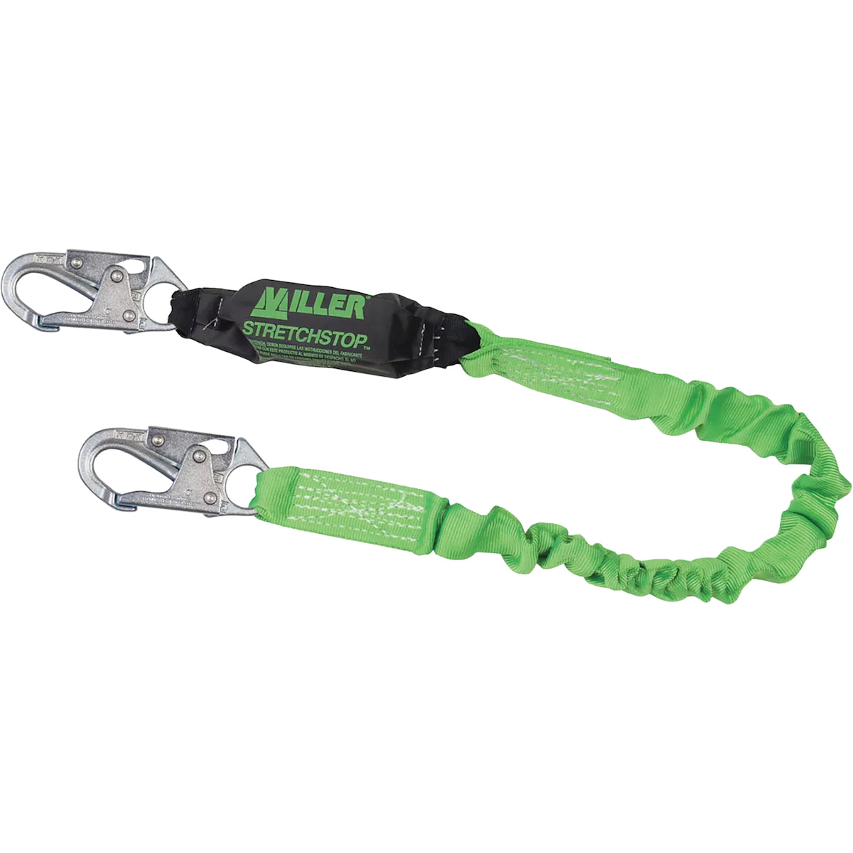 Miller® 913SS-Z7 Web Lanyard, with SofStop® Energy Absorber, Single-Leg, and Locking Snap Hooks