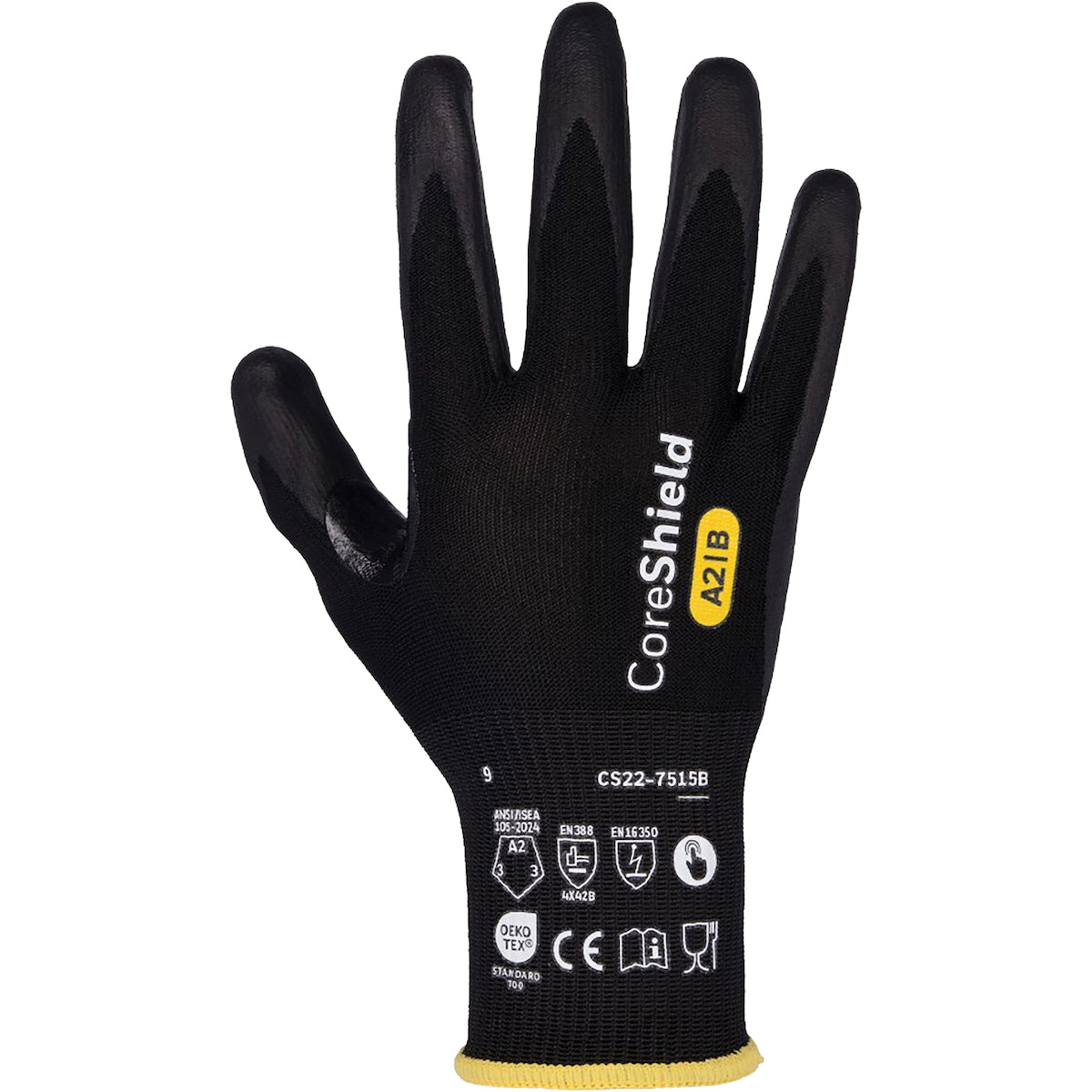G-Tek CS22-7515B-V Cut Resistant Gloves Foam Nitrile Grip Black