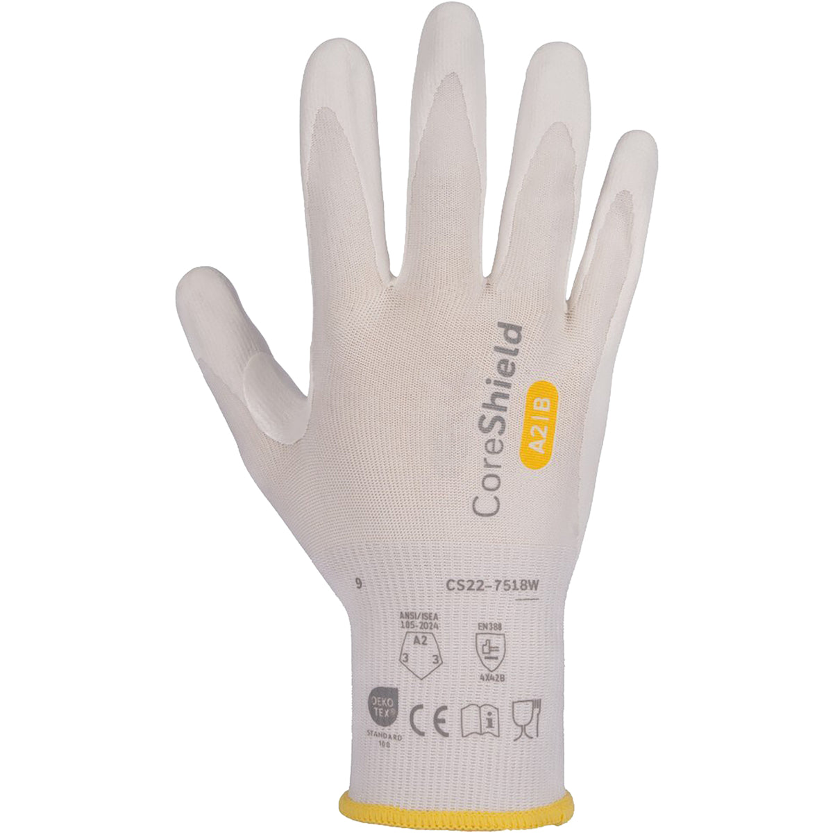 G-Tek CS22 Cut Resistant Gloves Foam Nitrile Touchscreen White