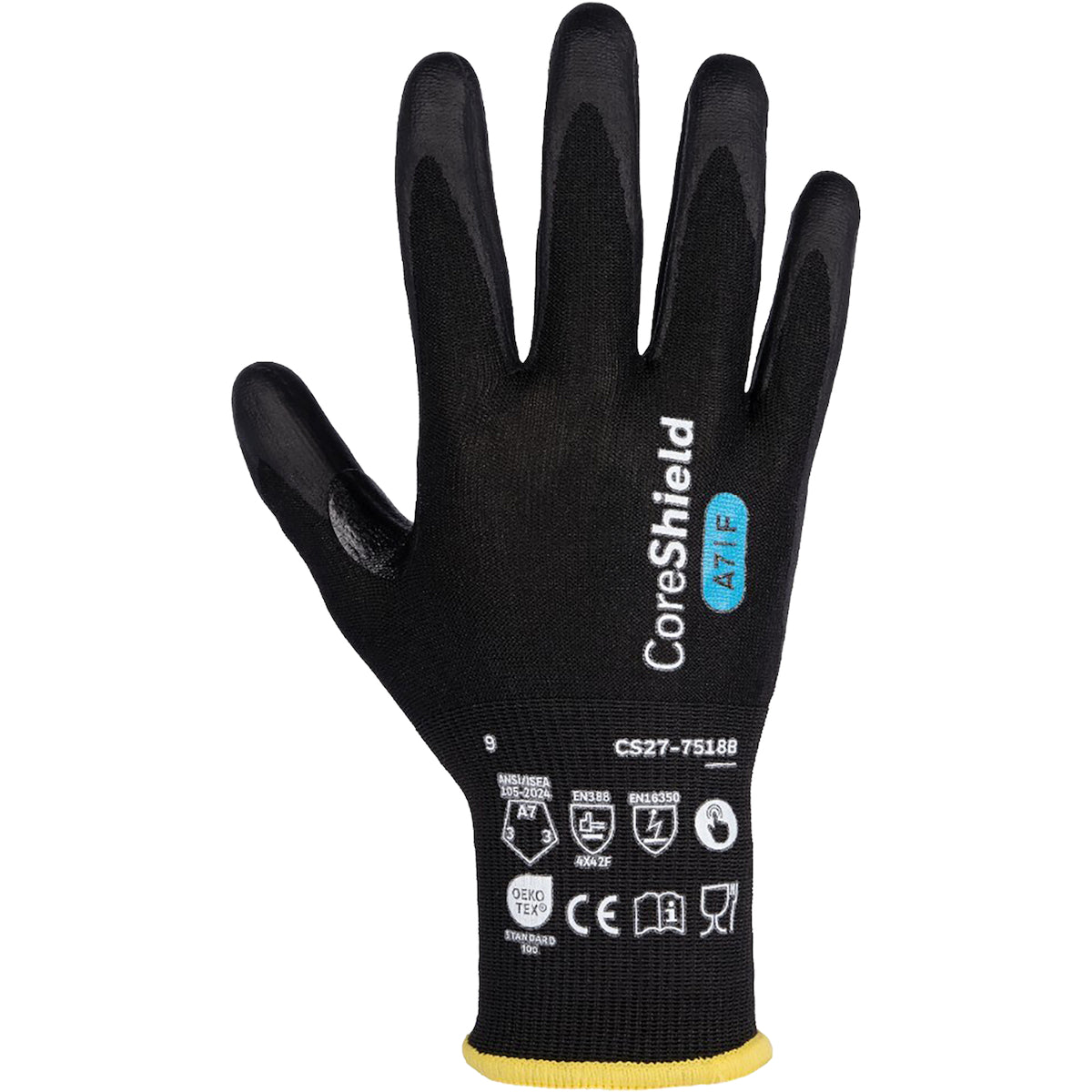 G-Tek CS27-7518B Cut Resistant Gloves Foam Nitrile Grip Black