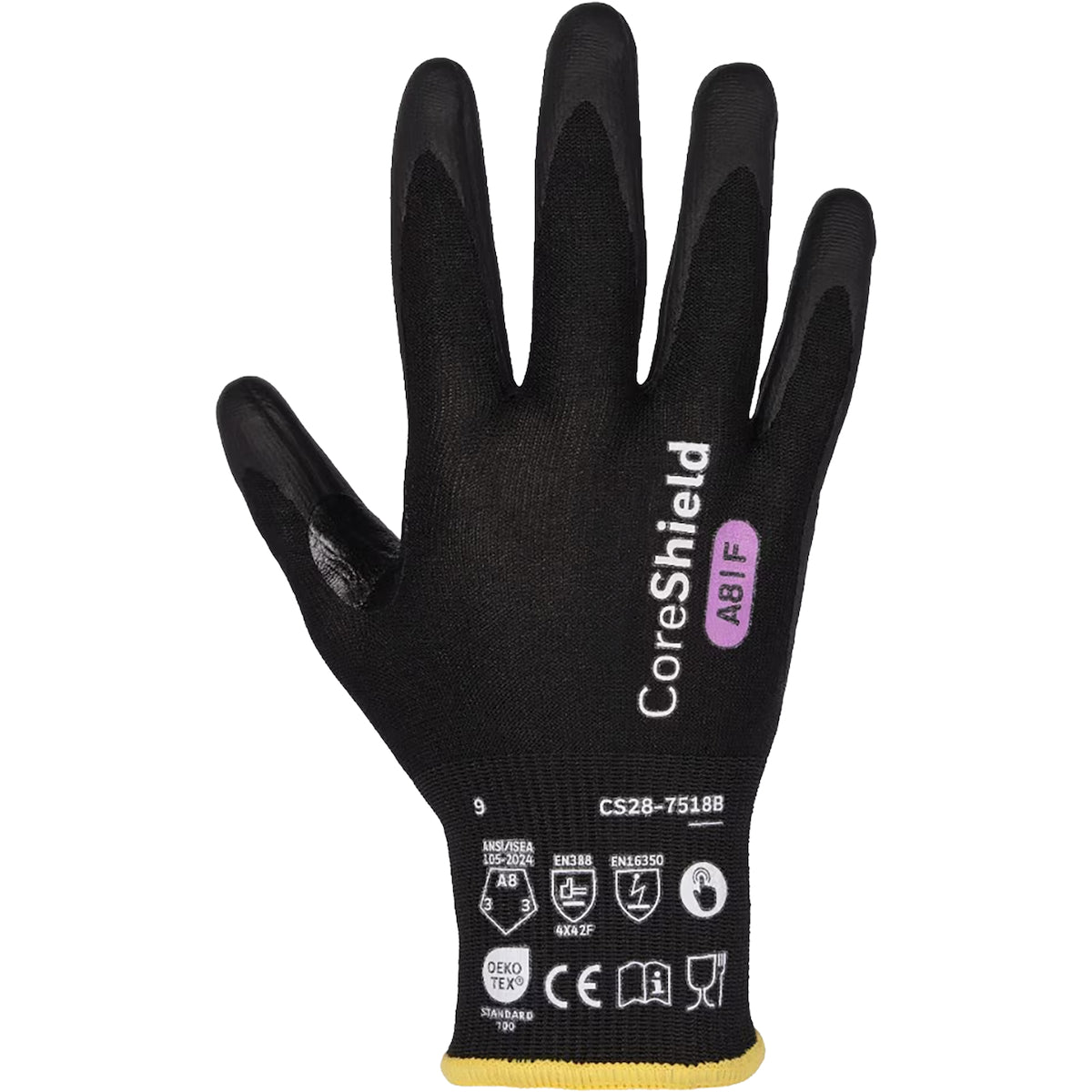 G-Tek CS28 Cut Resistant Gloves Foam Nitrile Grip Black