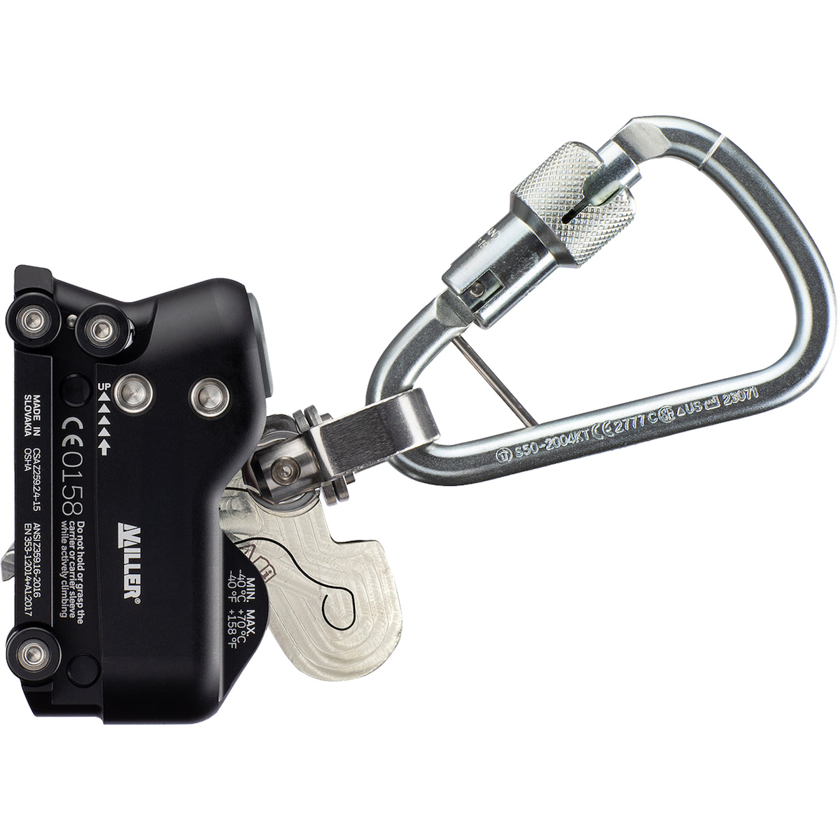 Miller® FPH_VR650 Fall Arrester for Vertical Rail System, Detachable Top or Bottom