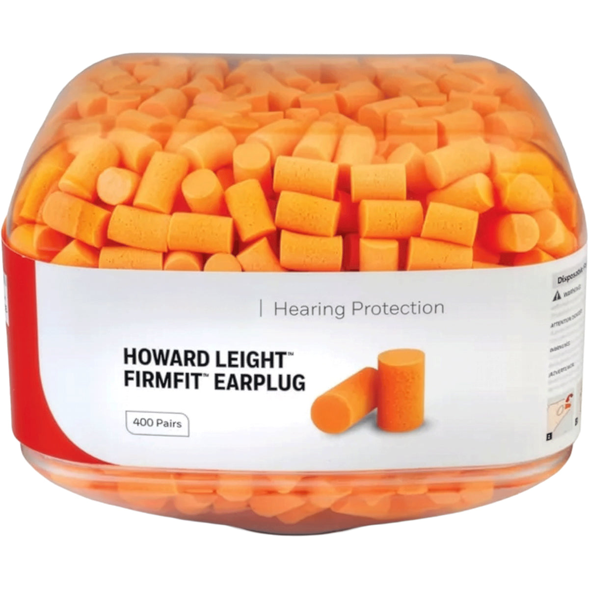 Howard Leight HL400 Ear Plugs Refill Antimicrobial Canister Red