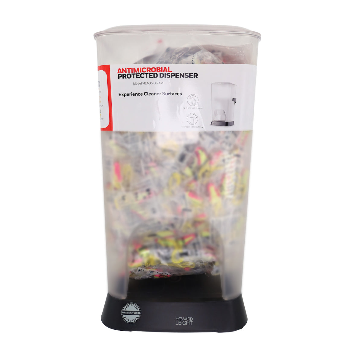 Howard Leight HL400 Ear Plugs Antimicrobial Dispenser Clear