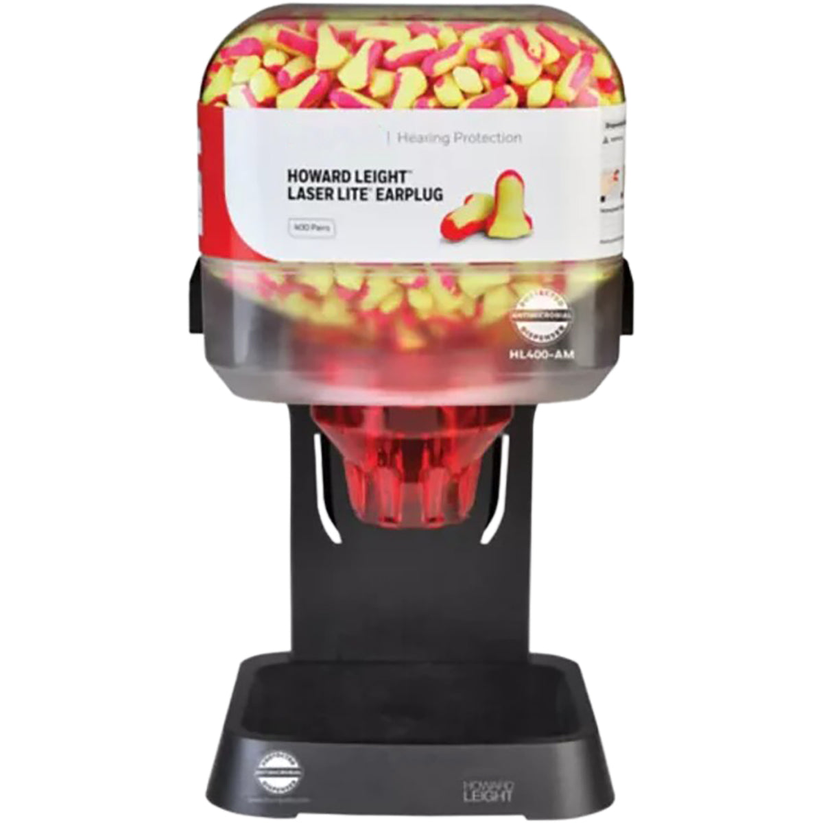 Howard Leight HL400 Ear Plugs Antimicrobial Dispenser Clear