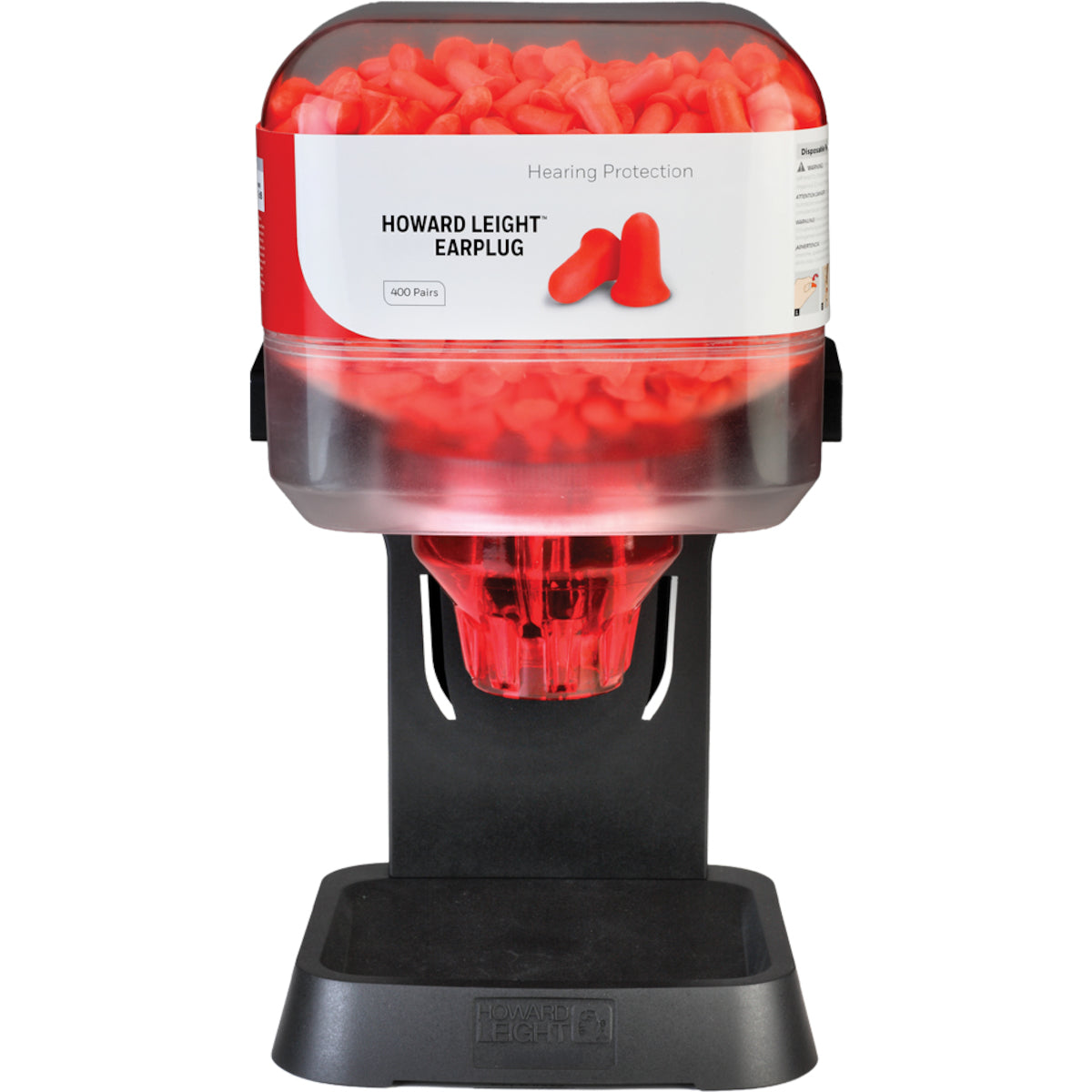Howard Leight HL400 Ear Plugs Antimicrobial Dispenser Clear