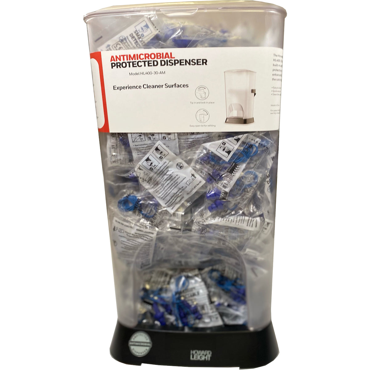 Howard Leight HL400 SmartFit Ear Plugs Antimicrobial Dispenser Gray