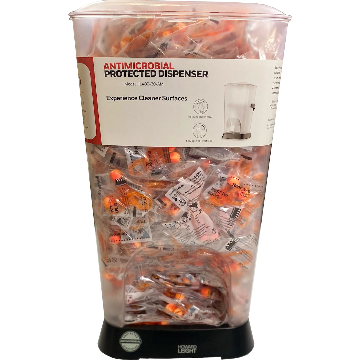 Howard Leight HL400-TFPOD-30-AM Ear Plug Dispenser Antimicrobial Silver