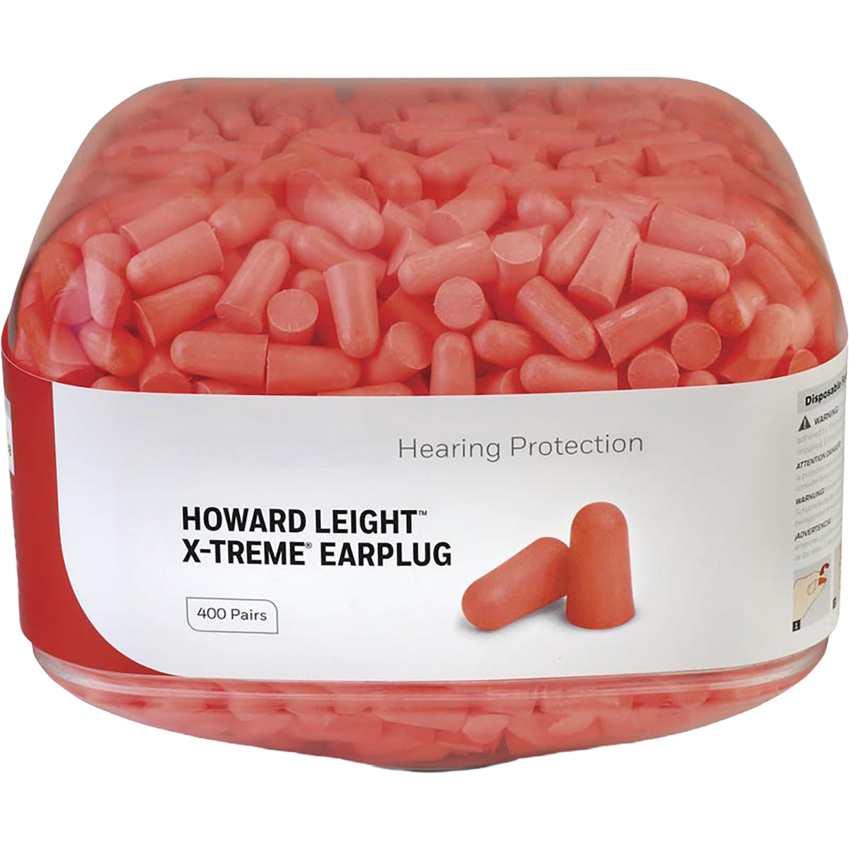Howard Leight HL400-XTR-REFILL Ear Plug Refill Canister Antimicrobial Red