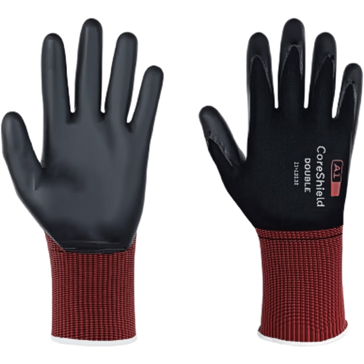 G-Tek 21-1D13B Cut Resistant Gloves Double Nitrile Black