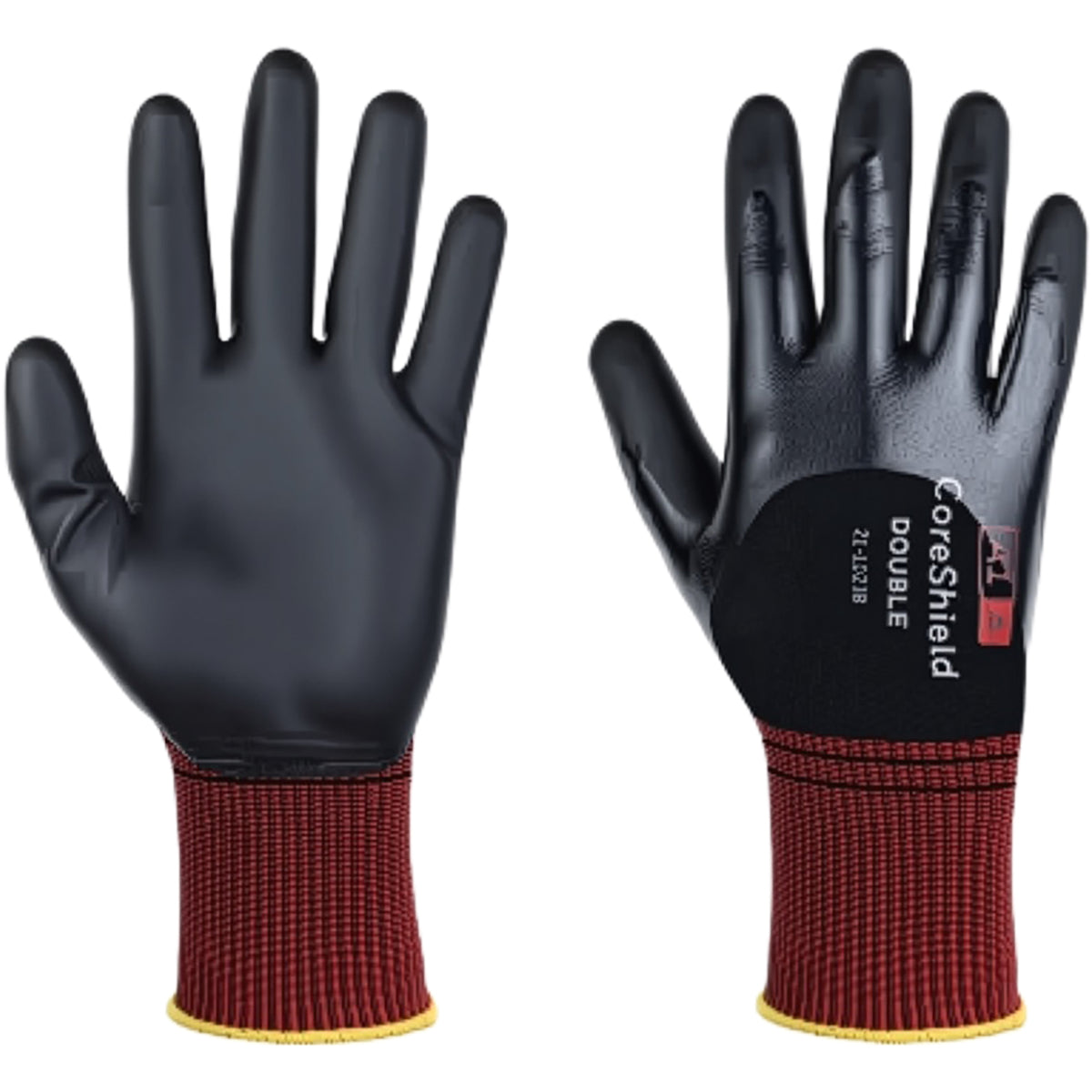 G-Tek 21-1D23B Cut Resistant Gloves Nitrile Coated Black