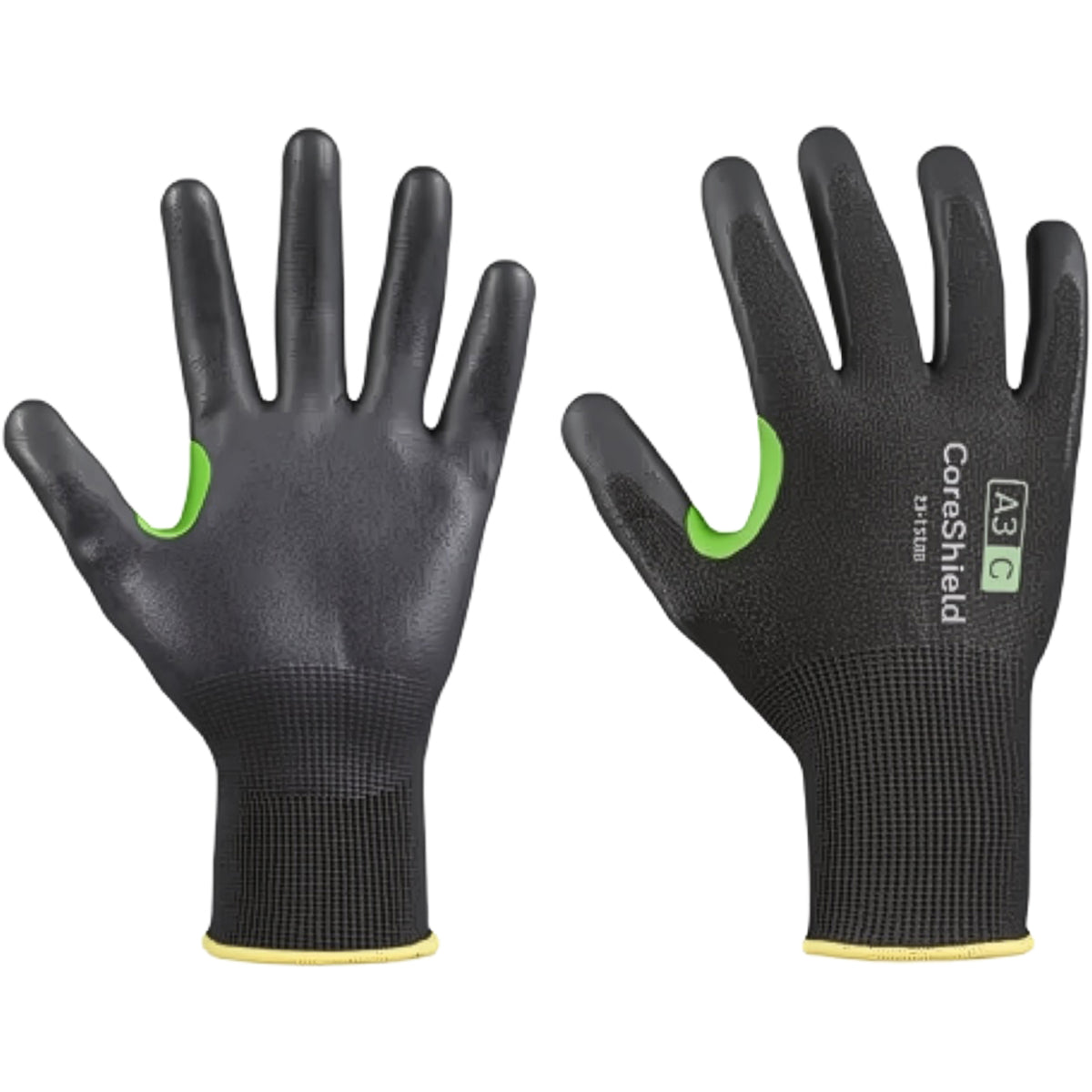 G-Tek 23-7518B Cut Resistant Gloves HPPE Microfoam Nitrile Black