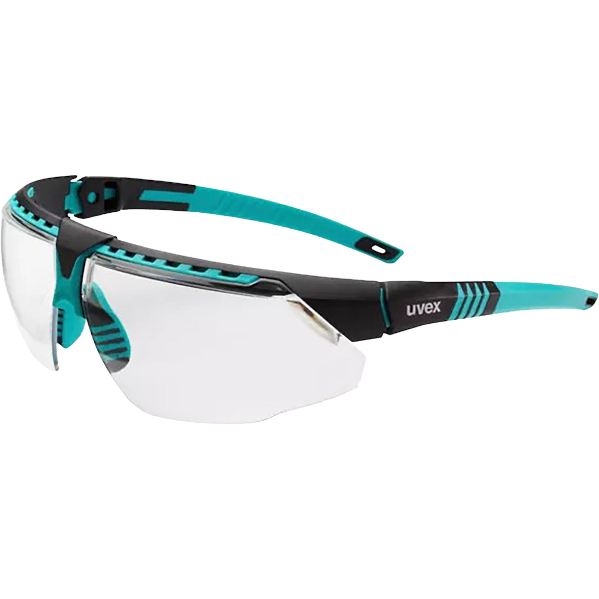 UVEX S2880HS Safety Glasses Teal Frame Clear Lens HydroShield