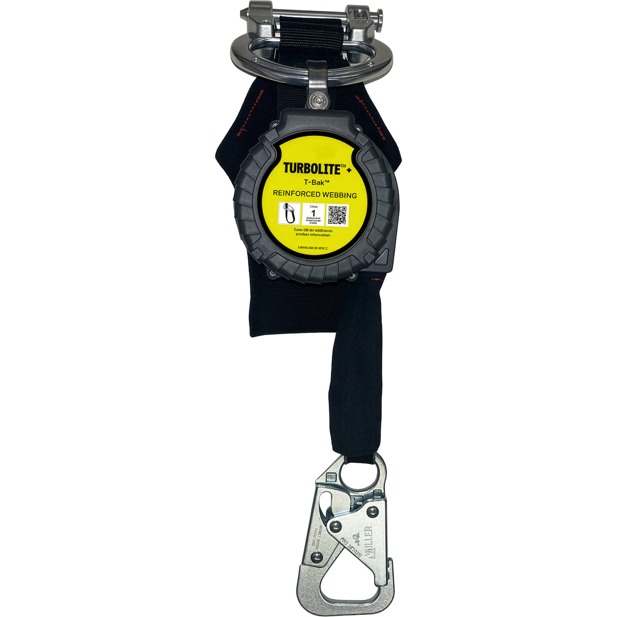 Miller® MTL-OTB1-64 Single Self-Retracting Lifeline, Vectran™ Webbing, Aluminum Connector, Zinc-plated Steel Miller 5K® Snap Hook
