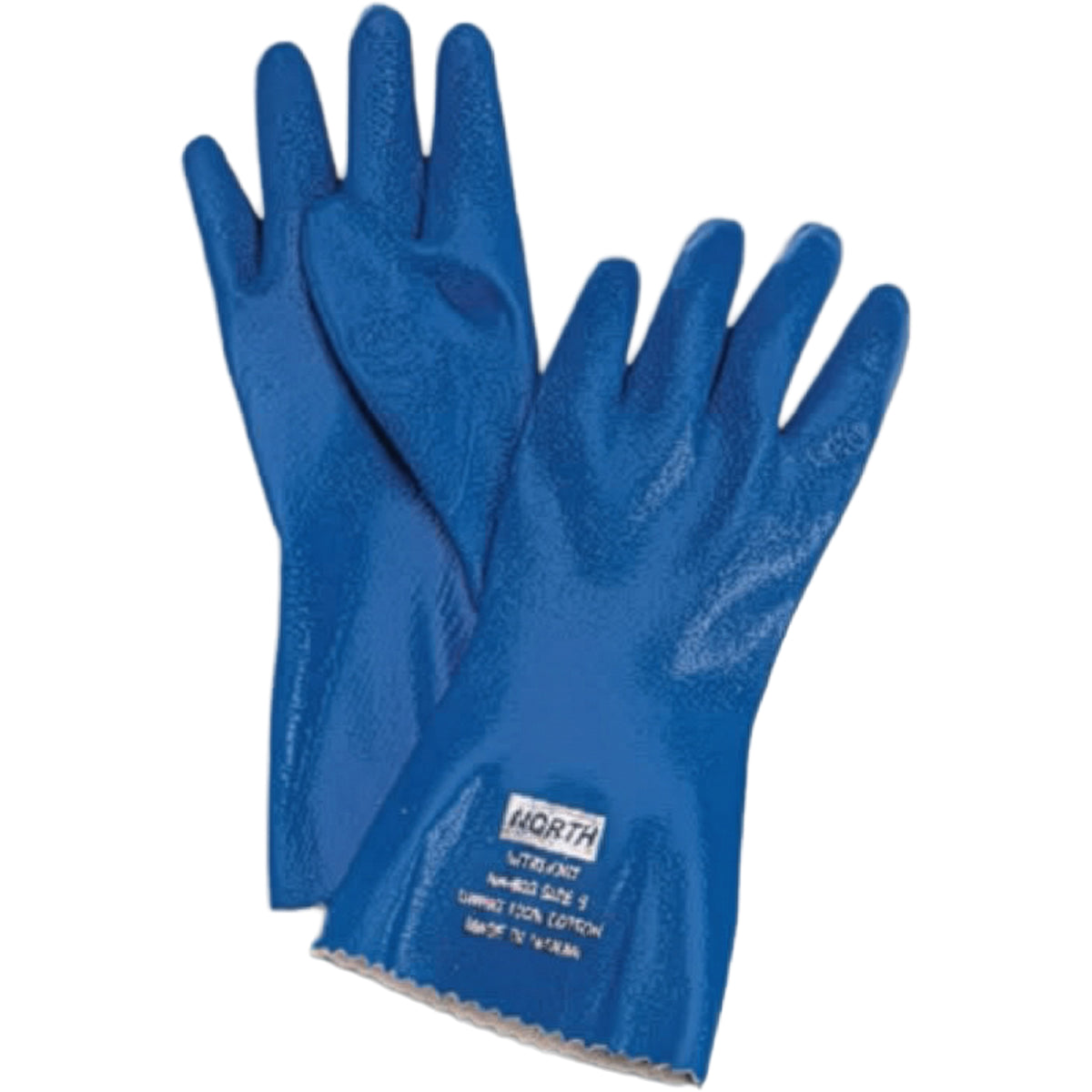 North NK803IN Chemical Resistant Gloves Nitrile Insulated Rough Grip Blue