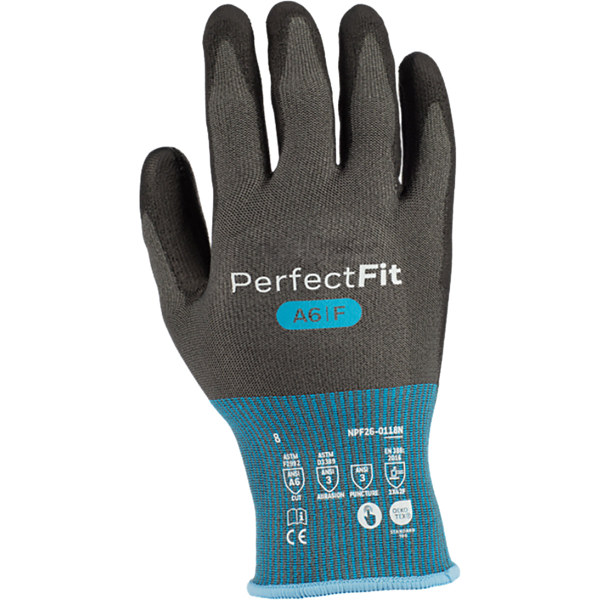 G-Tek NPF26-0118N Cut Resistant Gloves Polyurethane Coated Gray
