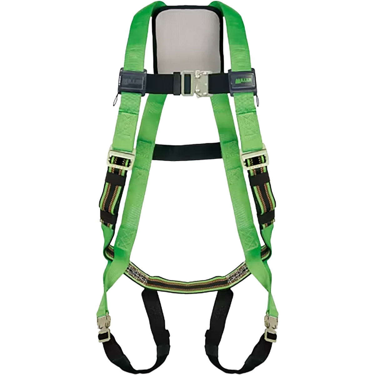 Miller® P950QC Cushioned Webbing Full-Body Harness, 5 Points of Adjustment, with Back D-Ring, and Quick-Connect Chest & Leg Buckles
