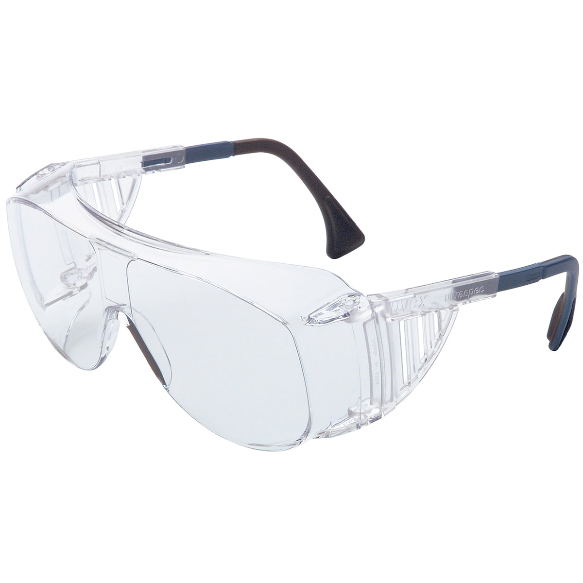UVEX S0112 Safety Glasses Rimless Black Temple Clear