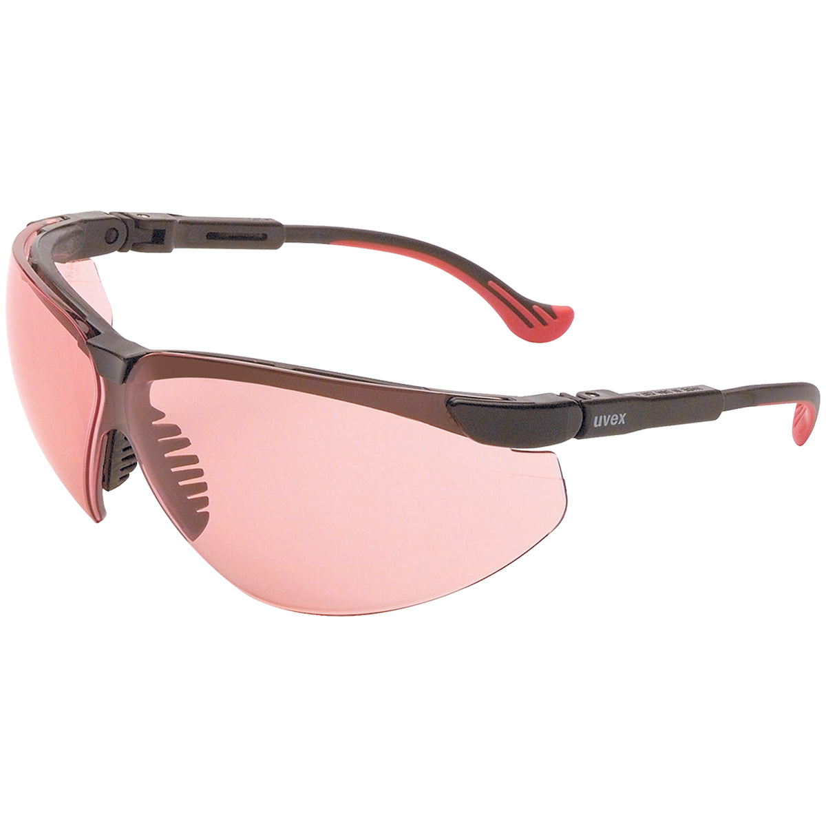 UVEX S3311HS Safety Glasses Black Frame SCT Vermillion Lens Anti-Fog