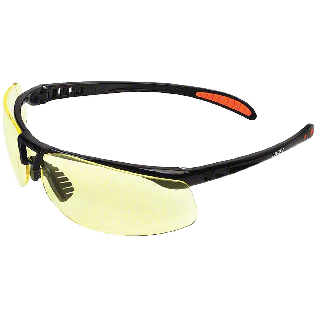UVEX S4222HS Safety Glasses Amber Anti-Fog Lens Black