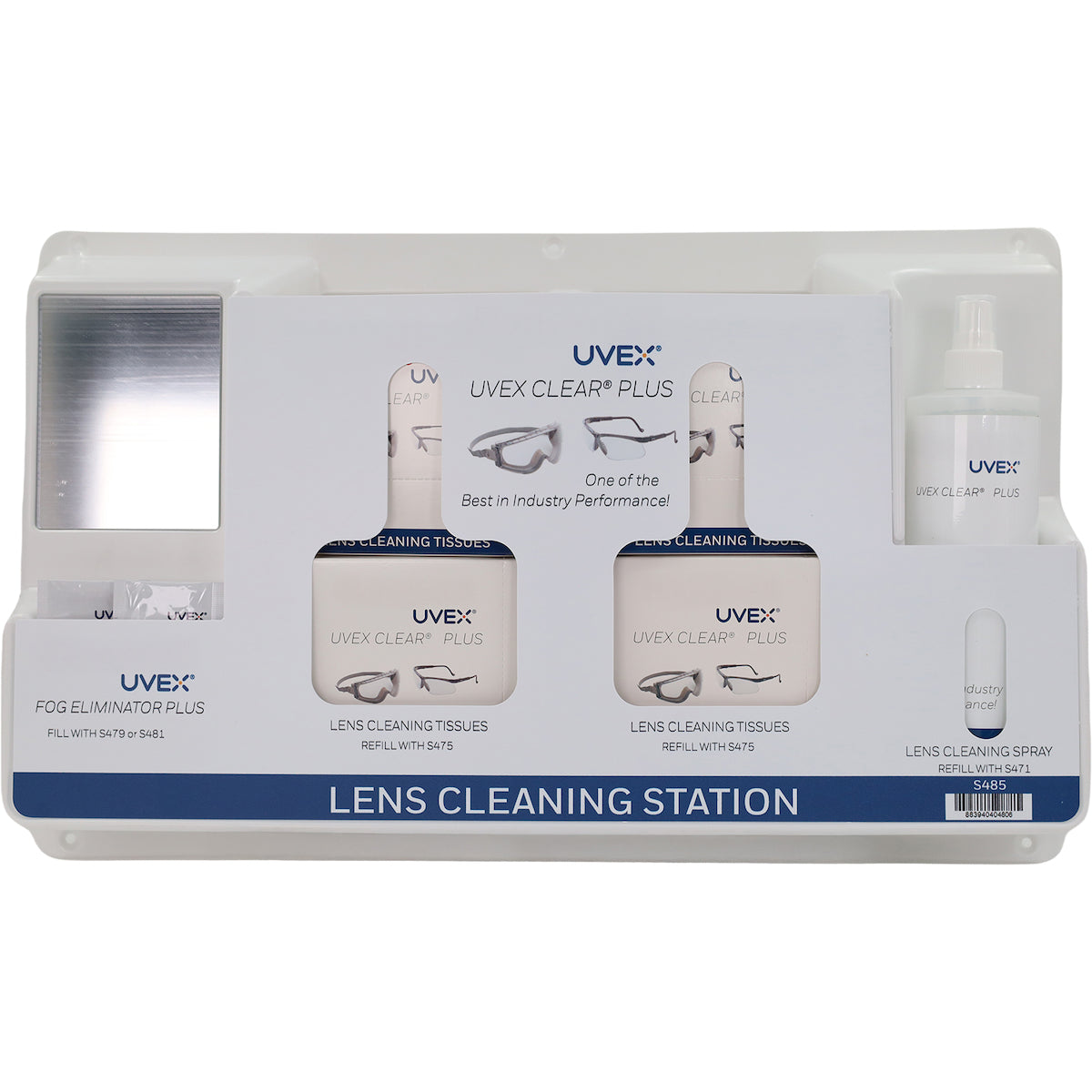 UVEX S485 Lens Cleaning Station Alcohol-Free Clear