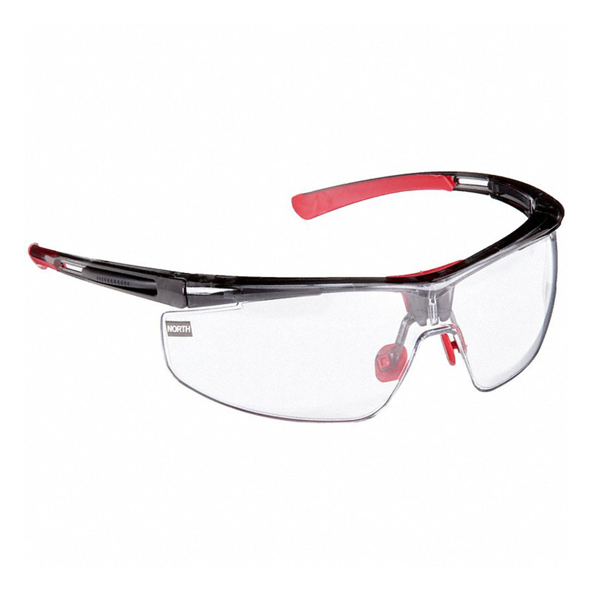 North T5900NTKHS Semi-Rimless Safety Glasses Black Frame Anti-Fog Black