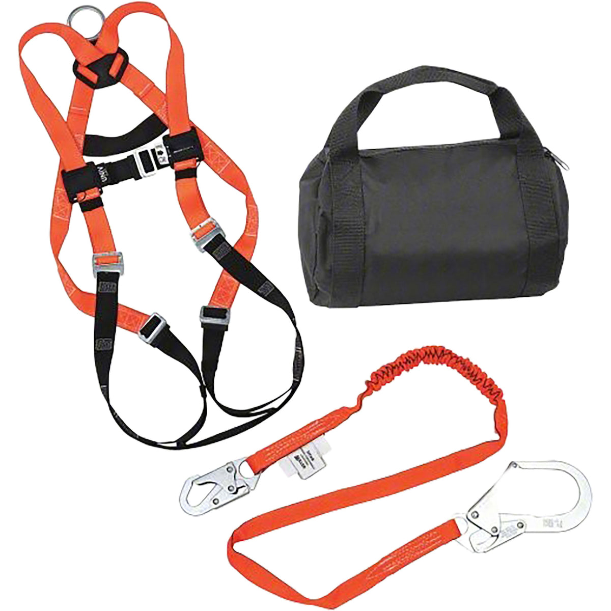 Miller® TSK4500 Fall Protection Kit, includes Universal Full-Body Harness (T4500) and 6 ft Shock-Absorbing Webbing Lanyard (T5112)