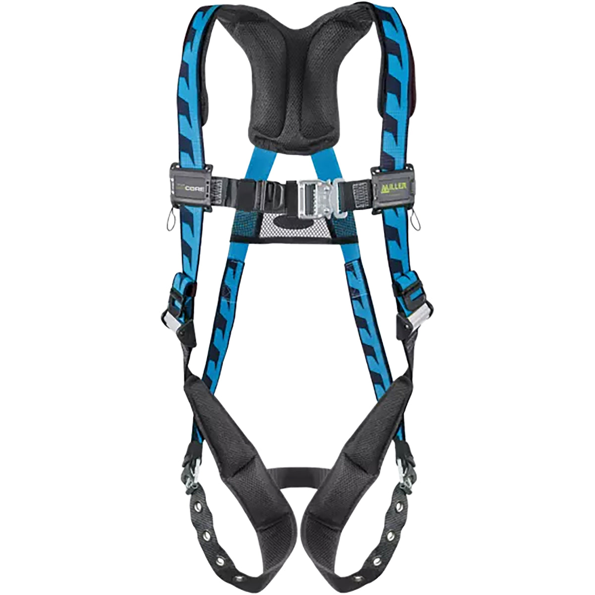 Miller® AC-TB Premium Breathable Full-Body Harness, with Steel Hardware, 5 Points of Adjustment, with Back D-Ring, and Quick-Connect Chest Buckle & Tongue Leg Buckles