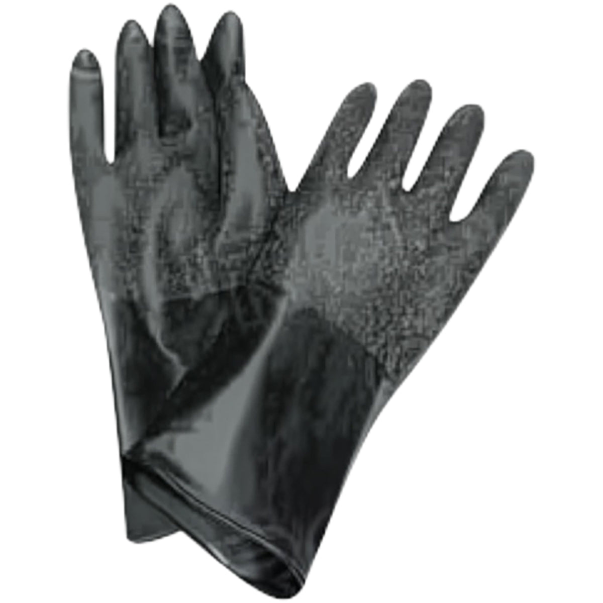 North B324R Chemical Resistant Gloves Butyl Smooth Finish Black