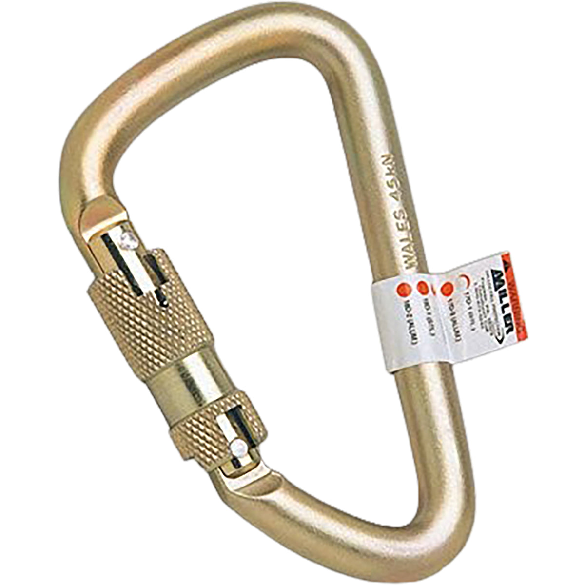 Miller® 17D-1 Double-Action Twist-Lock Carabiner, Steel, 1-in Gate Opening