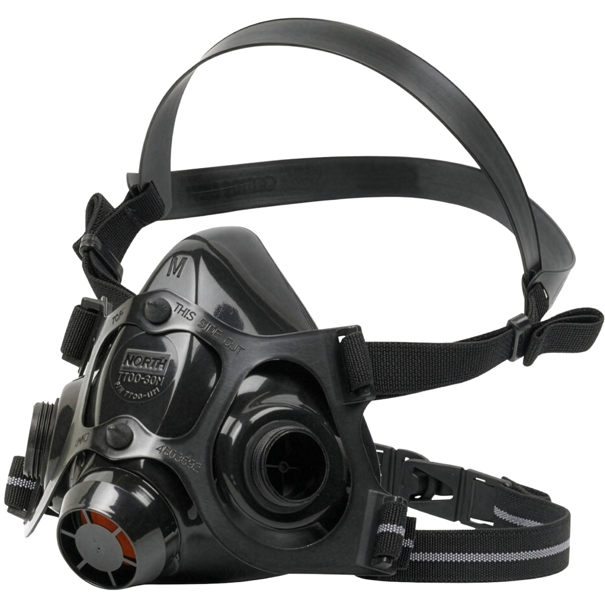 North 770030 Half Mask Silicone Dual Cartridge Black