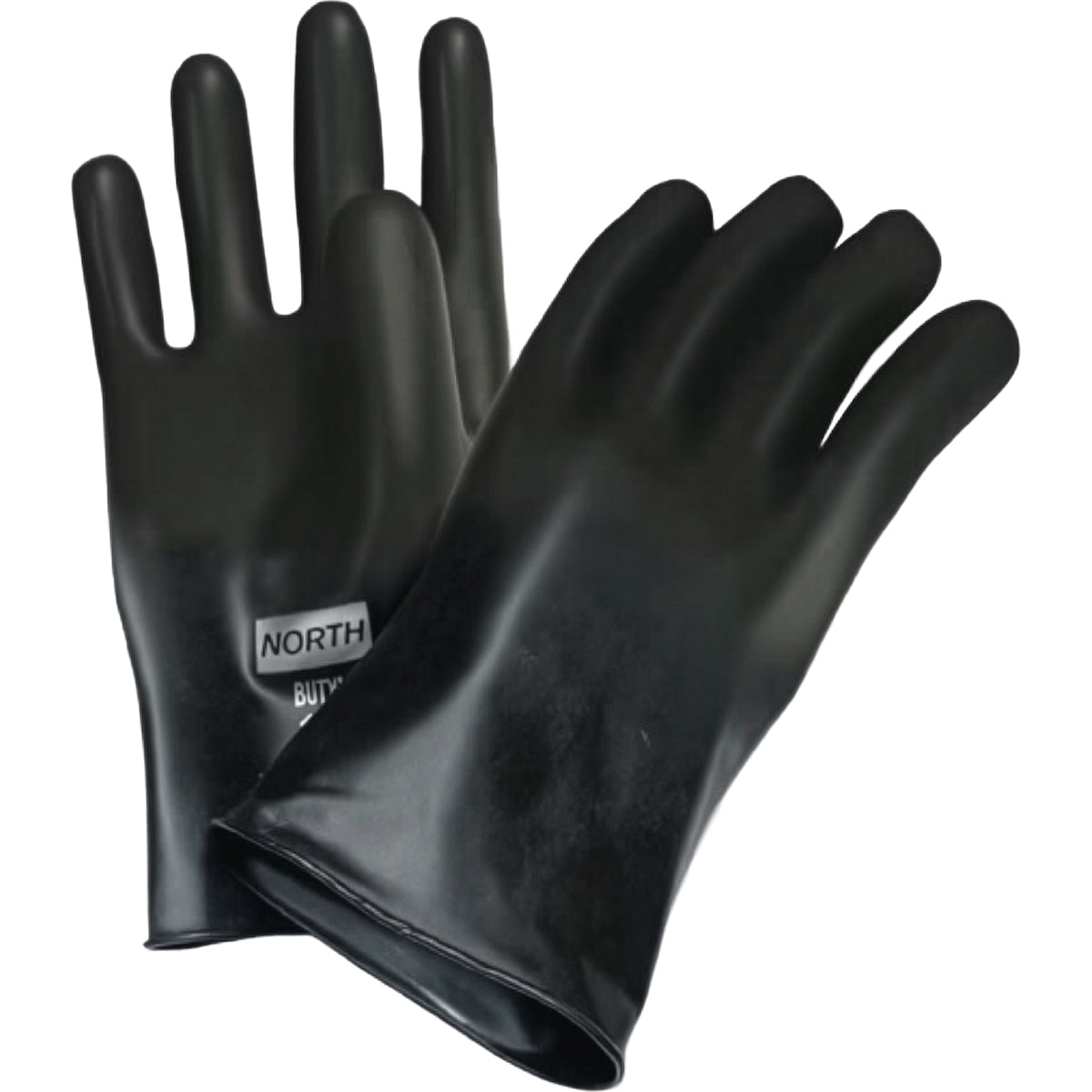 North B161 Chemical Resistant Gloves Butyl Smooth Grip Black